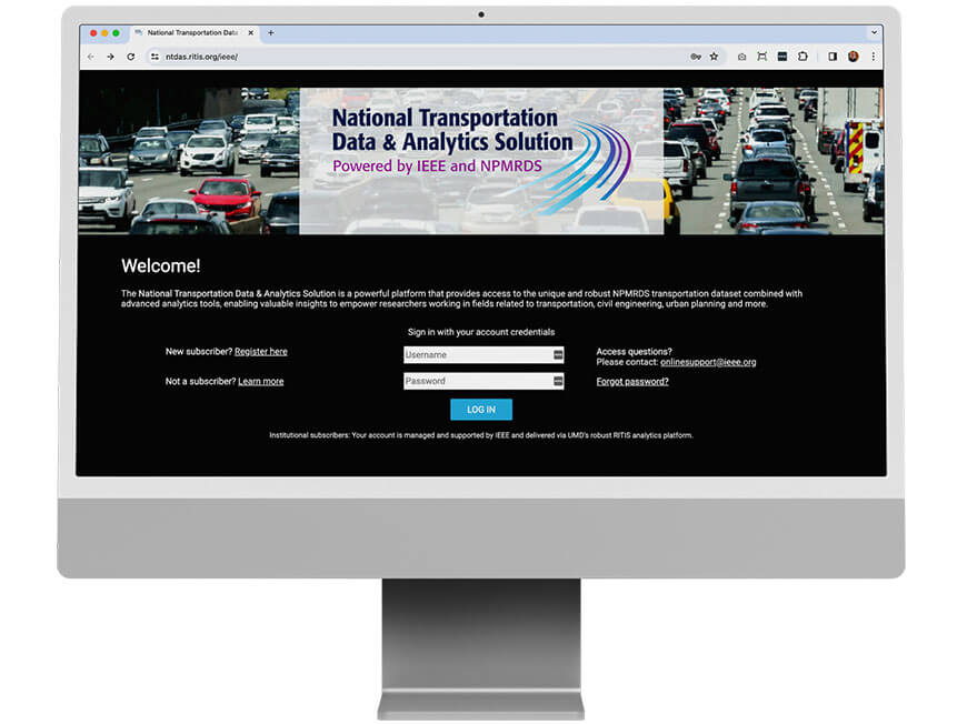 IEEE NTDAS Dashboard Login Screen
