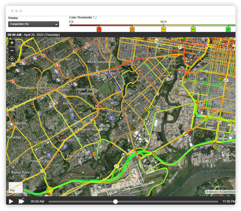 EV- Figure 1 Congestion Trend Map Screengrab